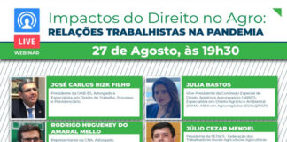 Relações trabalhistas no agro durante a pandemia é tema de live